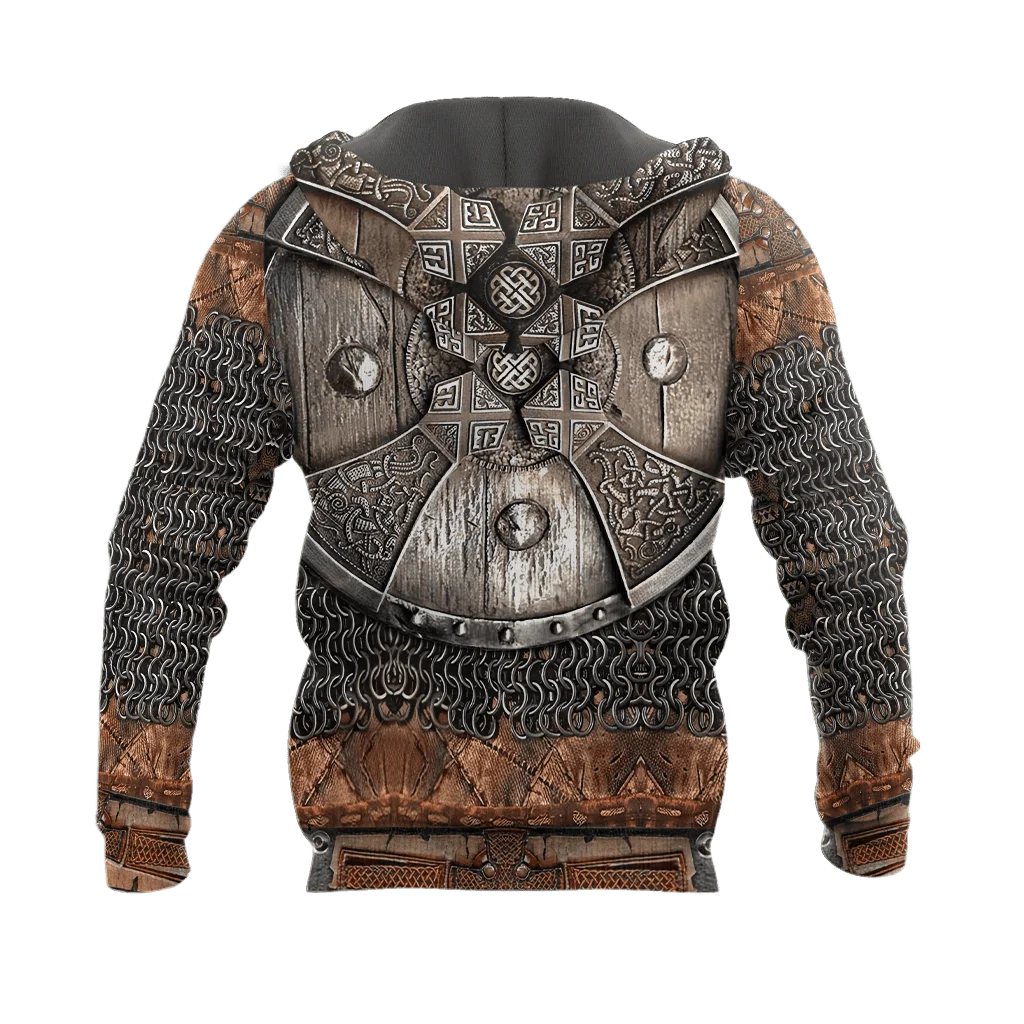 Warrior Chain Armor Tattoo 3D Printed Fashion Mens Hoodie Street Pullover Autumn Sweatshirt Unisex Casual Jacket Tracksuit DW660