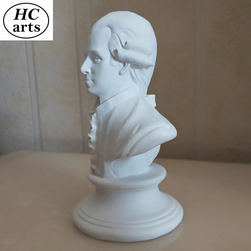 موزارت-رأس جبس من الراتينج المقلد لشخصية أوروبية ، ديكور سطح المكتب ، لوازم رسم فنية ، 7 سنتيمتر #4