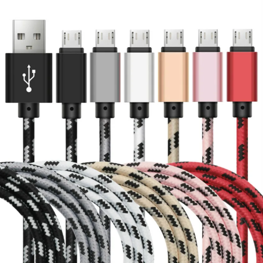 

100pcs 1m 2m 3m 8pin Fabric Sync Data Charging Charger Adapter USB Cable for iPhone 13 12 11 XS Max XR X 8 7 6 Plus 5