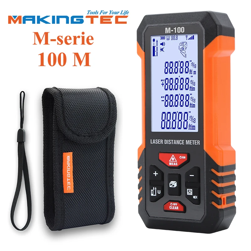 MAKINGTEC Laser Rangefinder Laser Distance Meter Laser Tape Measure Digital Measuring Tape Trena Range Finder Laser Roulette