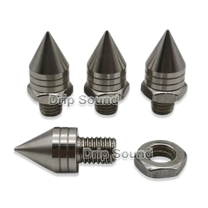 4Pcs M10x35mm 304SS สแตนเลสลำโพง Spike Pad เครื่องขยายเสียง Shock-Absorbing การแยกขาตั้งผู้ถือฟุต Pad