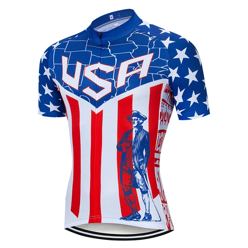 Moxilyn Summer USA Cycling Jersey Mtb Shirt Bicycle Clothing Bike Wear Clothes Men\'s Short Maillot Roupa Ropa De Ciclismo