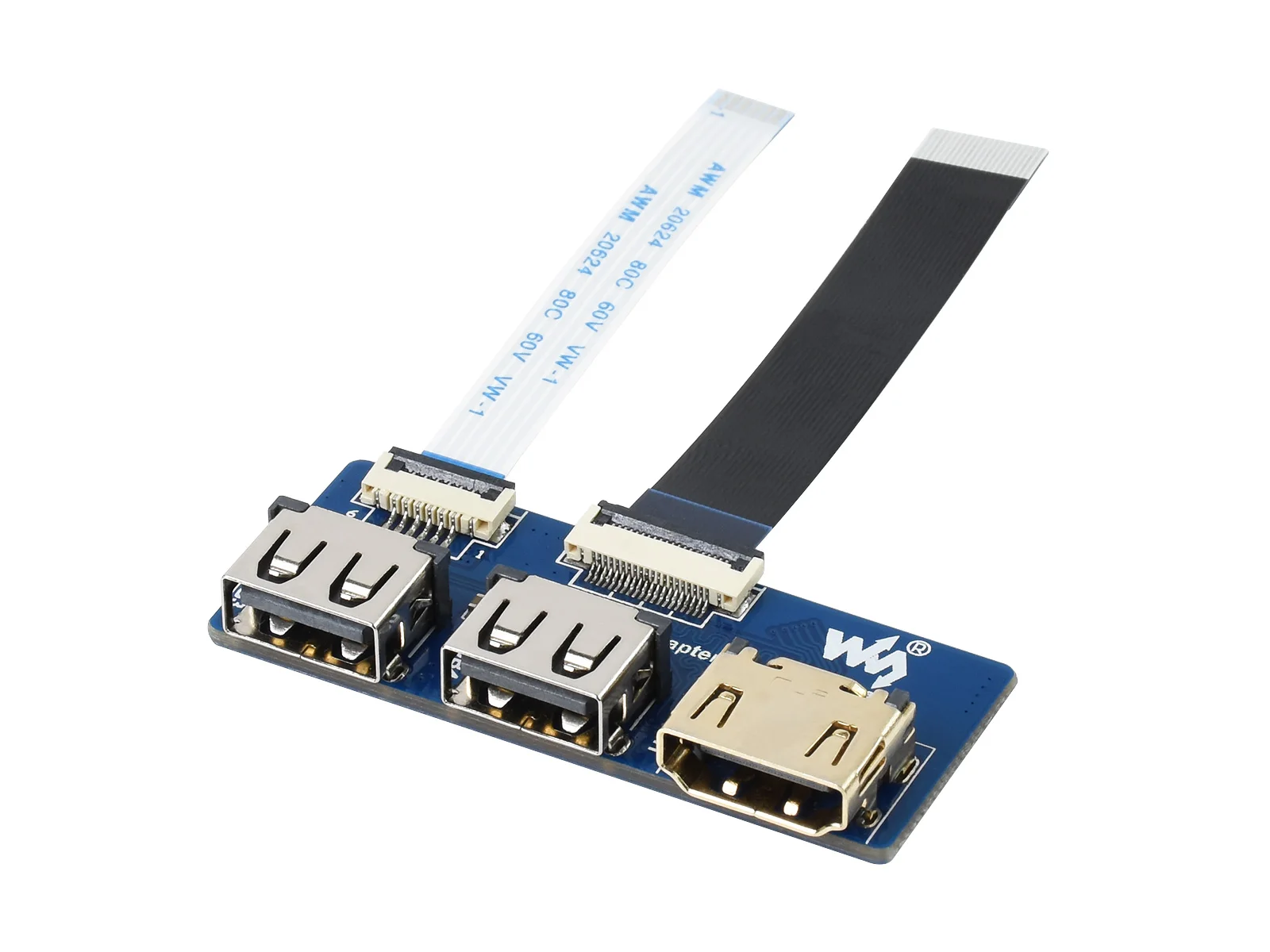 Waveshare USB HDMI-compatible  Adapter for CM4-IO-BASE, Adapting FFC Connector To Standard Connector