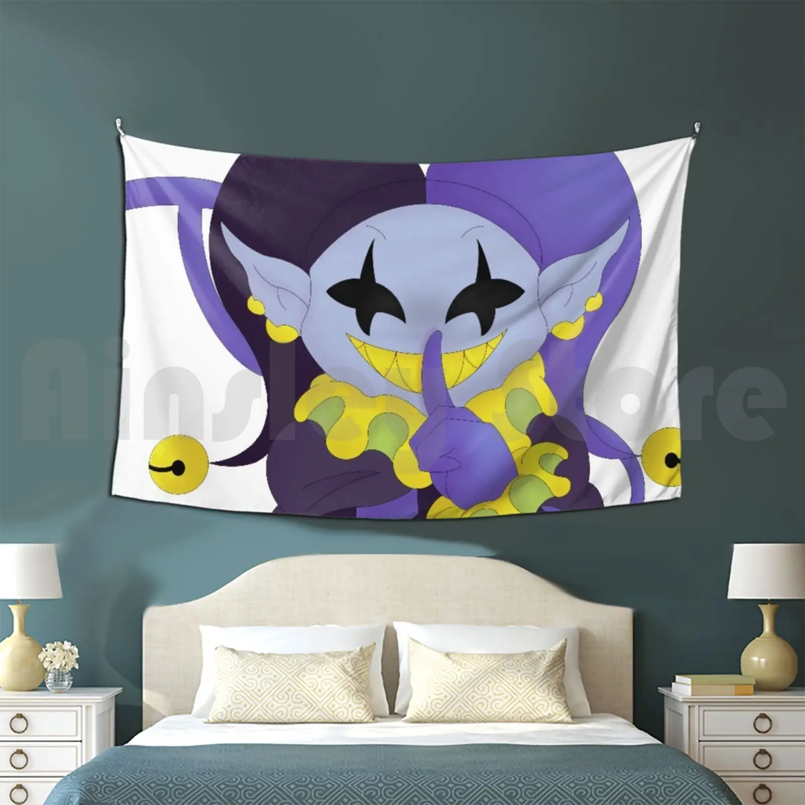 

Shhhhhhh...... Tapestry Living Room Bedroom Jevil Deltarune Undertale Sans Papyrus Jevil Deltarune Seam Lancer Susie