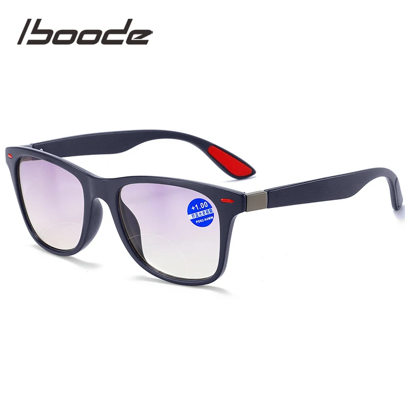 iboode Bifocal Reading Sun Glasses Women Men Presbyopia Eyeglasses Classic Square Sunglasses With Diopters +1.5 2.0 2.5 3.0 3.5