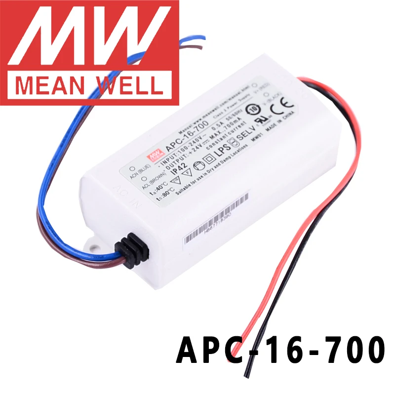 Original Mean Well APC-16-700 meanwell 700mA Constant current 16.8W Single Output LED Switching Power Supply