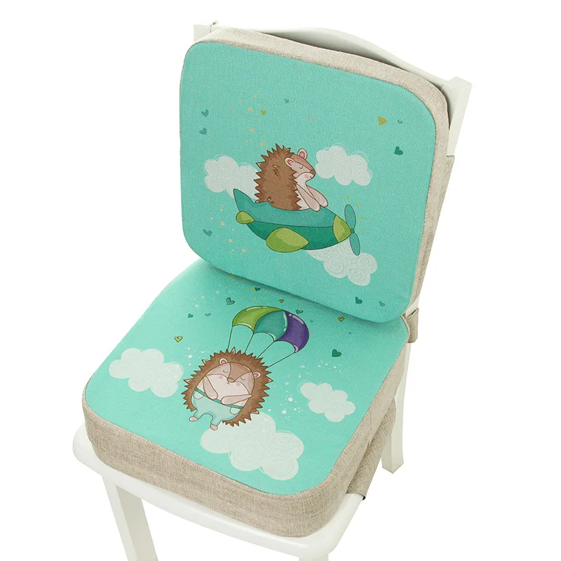 Children Dining Chair Heighten Cushion Elementary Pupil Desk Seat Baby Heighten Breathable Cartoon Removable Increase High Seat