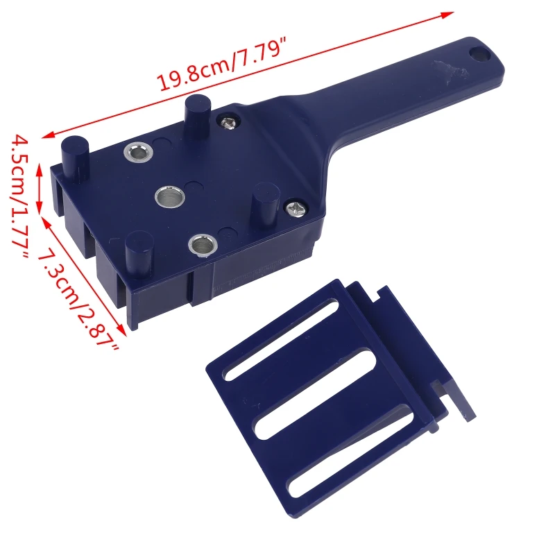 Handheld Woodworking Doweling Jig Drill Guide Wood Dowel Drilling Hole Saw Accessories Template Wood Drilling Dowelling