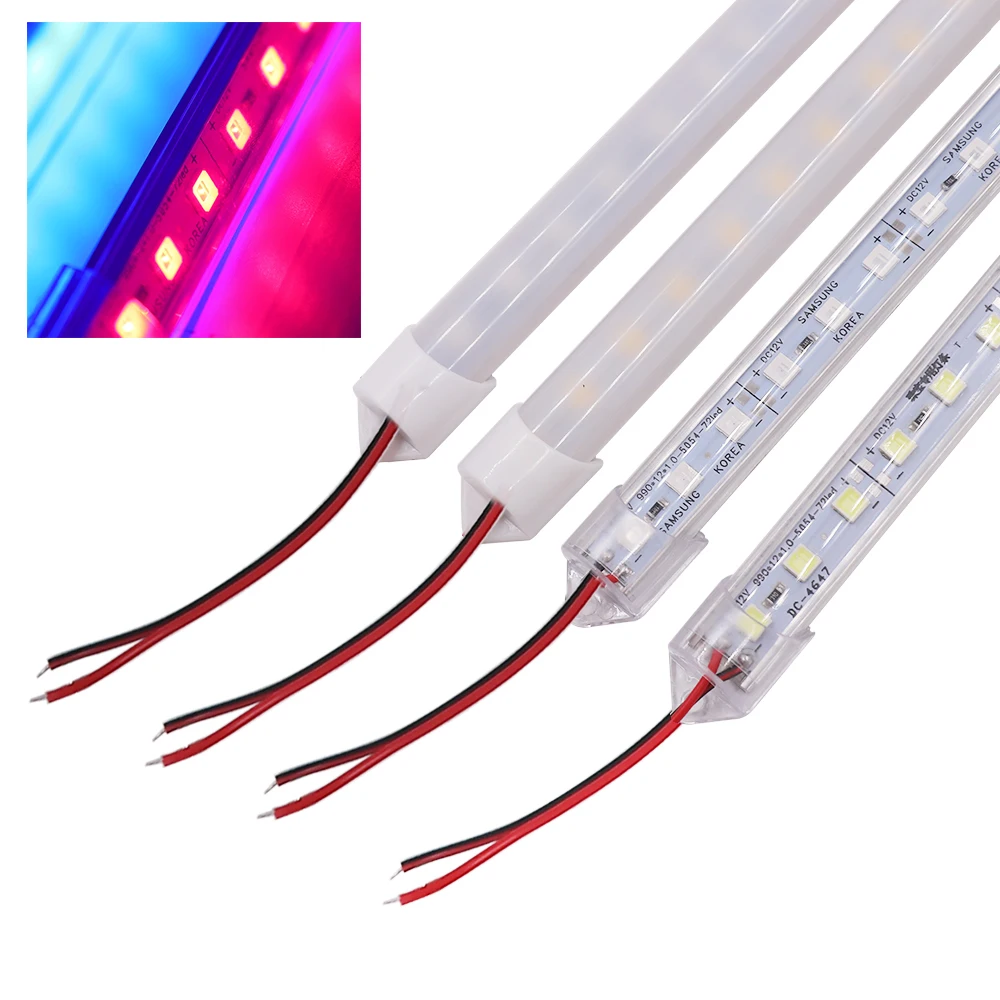 5pcs LED Bar Light DC 12V High Brightness Waterproof LED Tube 5054 18LEDs LED Rigid Strip LED Tubes Lamp for Kitchen Home Decor