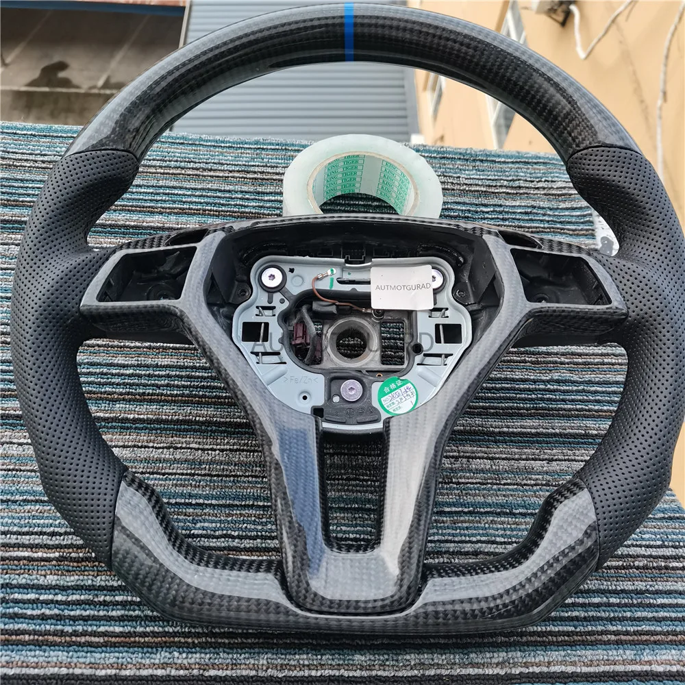 

For Mercedes Benz GLA GLC GLE CLA AMG GLK GLS 2004 2005 2006 2013-2017 2019 New Refit Carbon Fiber Leather Steering Wheel