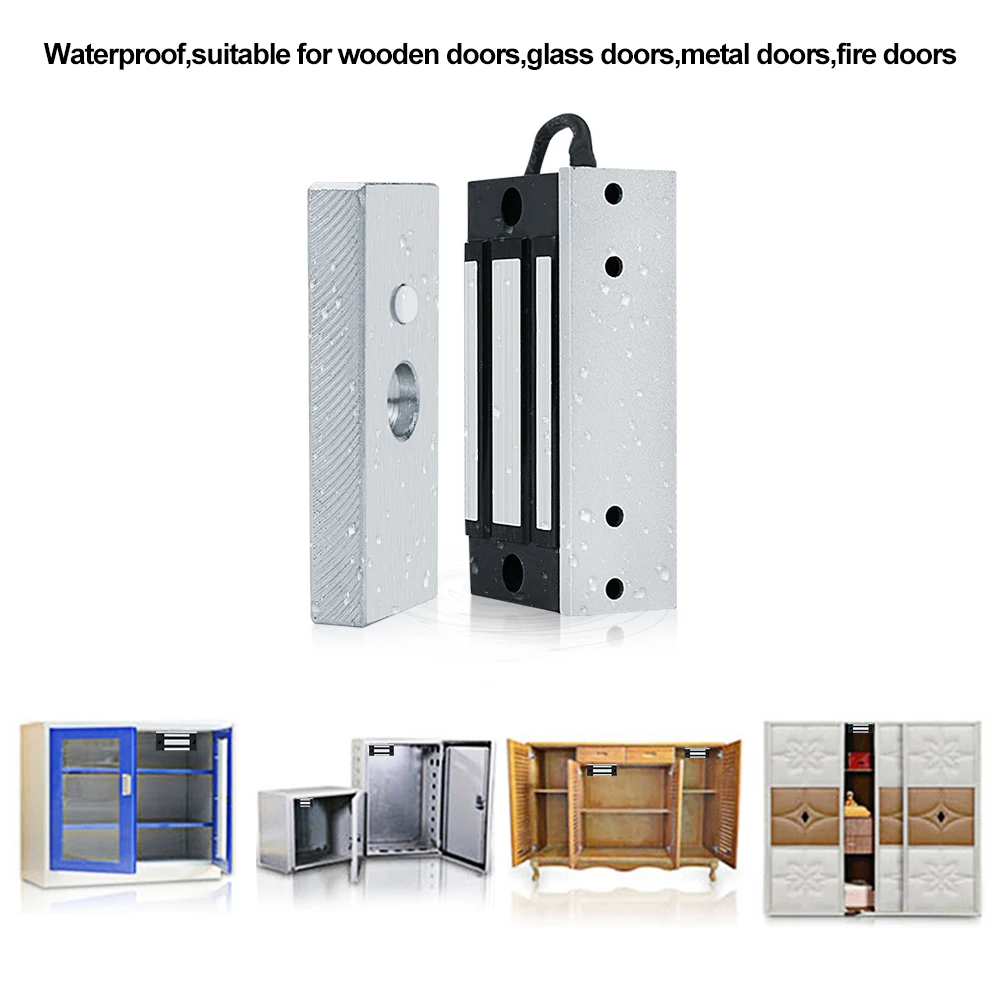 DC12V Electromagnetic Lock 180KG/350lbs Electric Magnetic Lock Waterproof Electronic Door Locks 60KG 280KG/600lbs Holding Force