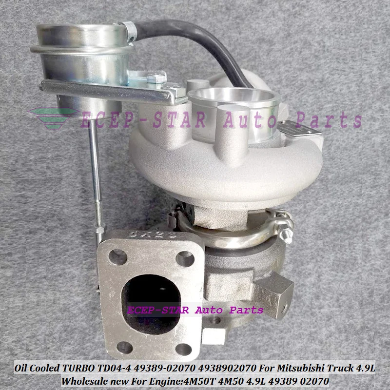 uu Oil Cooled TURBO TD04-4 49389-02070 49389 02070 4938902070 Turbocharger For Mitsubishi Truck 4M50T 4M50 4.9L