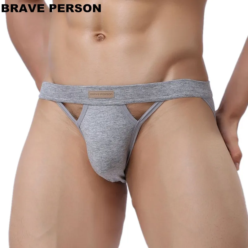 BRAVE PERSON Underwear Mens Jockstraps Thongs Sexy Briefs G-string Gay Panties Thong Men Under Wear