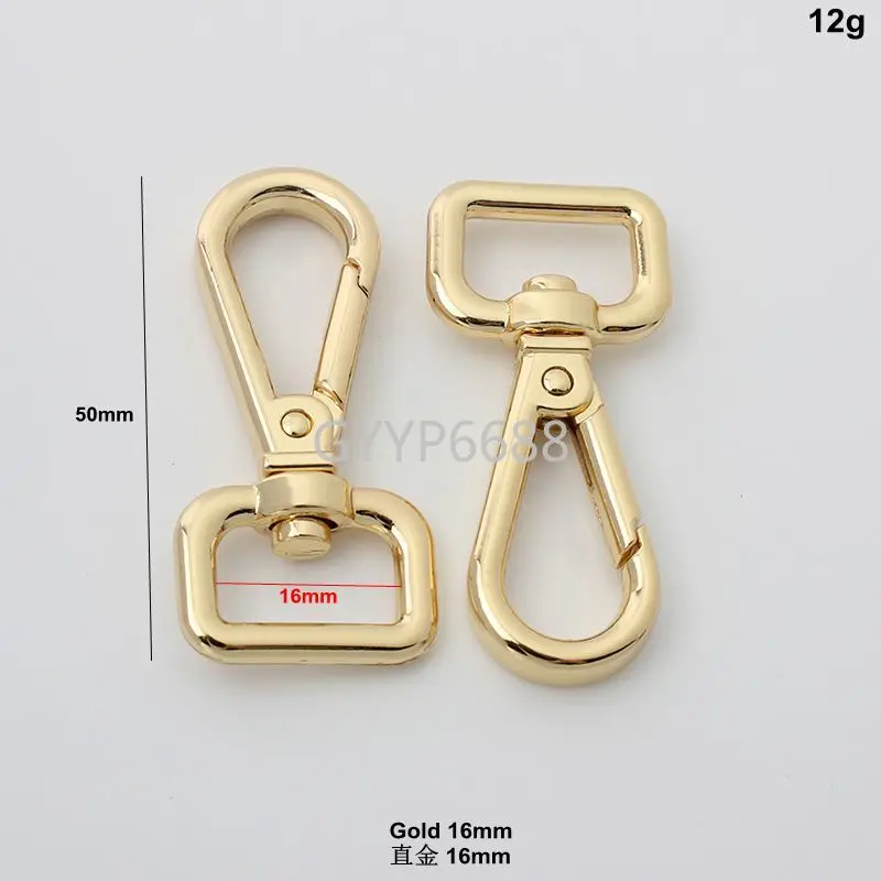 10-30-100pcs 4 colors 16mm inner trigger snap hook for crossbody metal swivel clasps pures and bags accessories