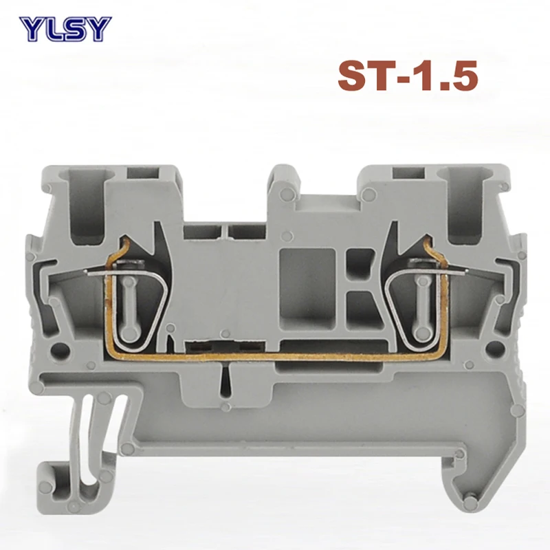 

10Pcs Spring Terminal Blocks ST-1.5 Morsettiera Din Rail Screwless Terminals Block Wire Cable Connector Copper Bornier 17.5A