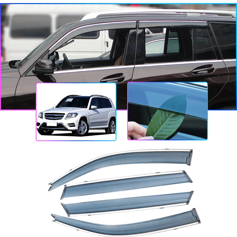 

For Mercedes Benz GLK 2012 2013 2014 2015 Injection molding Window Visor Vent Shades Sun Rain Guard