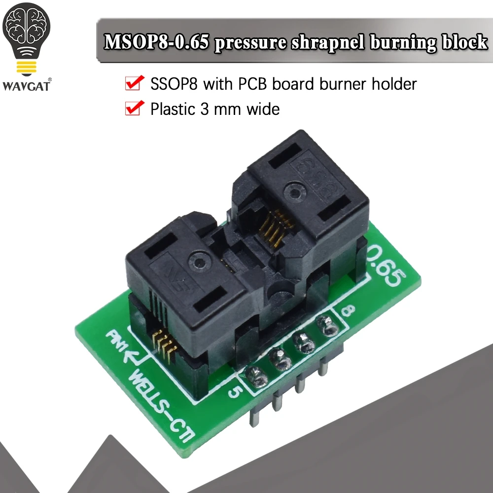 WAVGAT MSOP8 do DIP8 MCU Test gniazdo IC gniazdo adaptera programatora