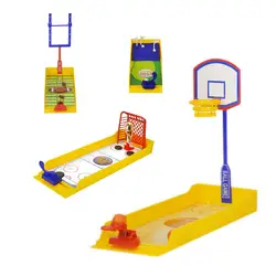 Mini Desktop Basketball Hoop Golf Football Soccer Hockey Game Toy Finger Sports for Kids Party Office Fun Game