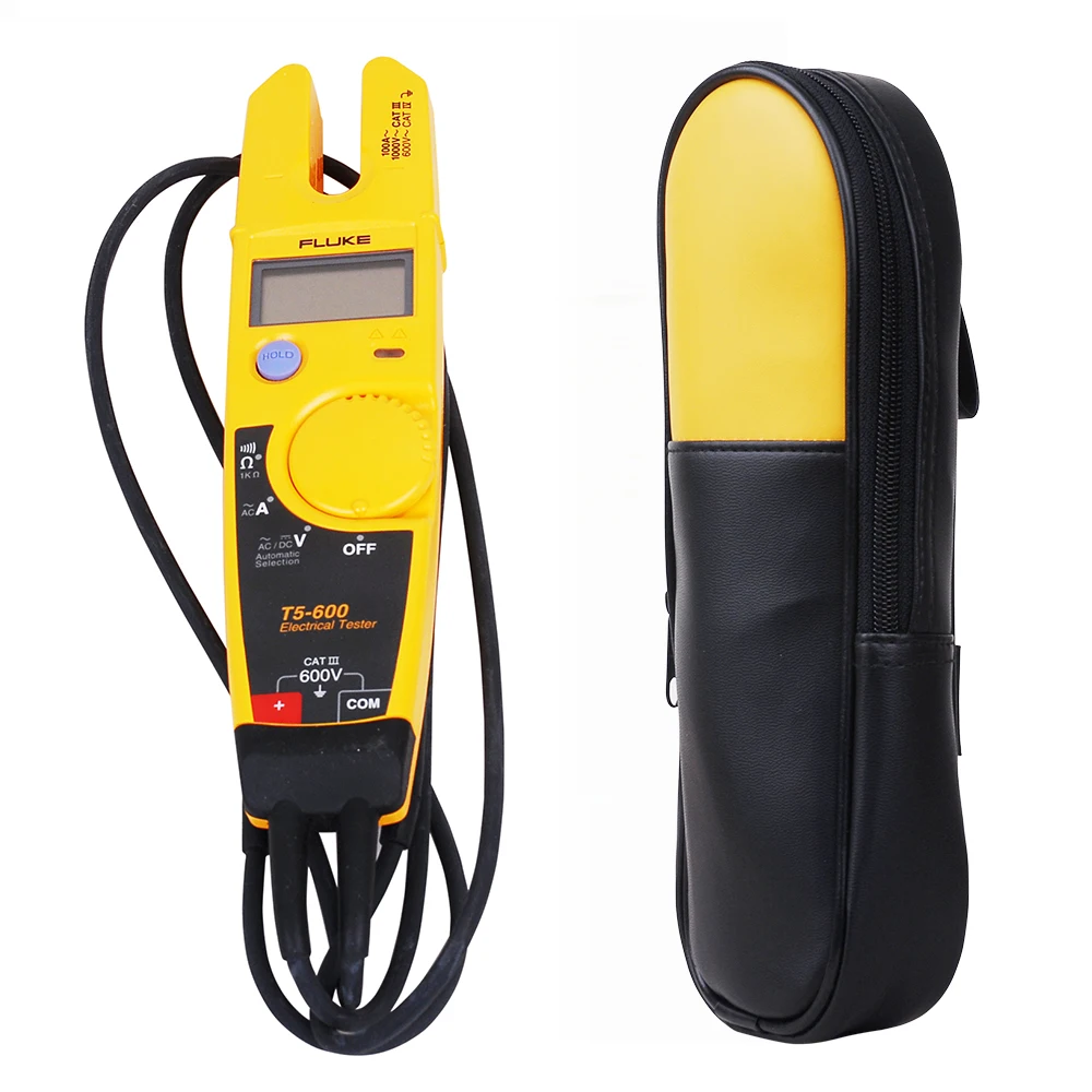 FLUKE T5-600 Clamp Meter Voltage Continuity Current Clamp Meter with Labloot Soft Case H13