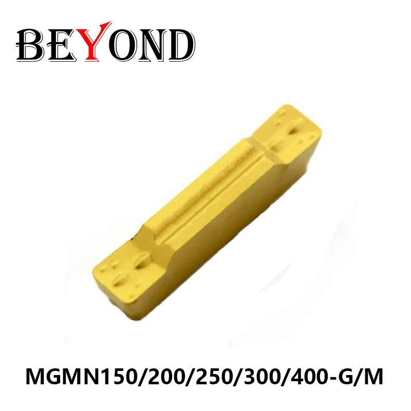 BEYOND 10pcs Grooving Carbide Inserts MGMN150-G MGMN200-G MGMN250-G MGMN300-M MGMN400-M BMY11 MGMN CNC Turning Tools Cutter