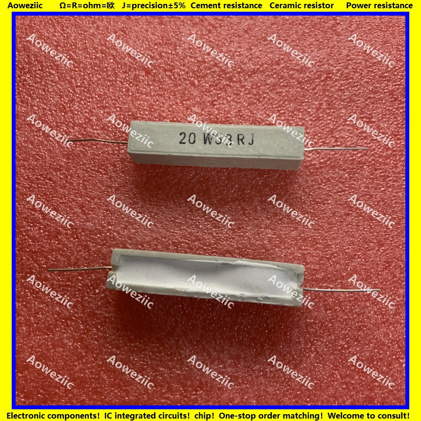 

10Pcs RX27 Horizontal cement resistor 20W 33 ohm 20W 33R 33RJ 20W33RJ 33ohm Ceramic Resistance precision 5% Power resistance