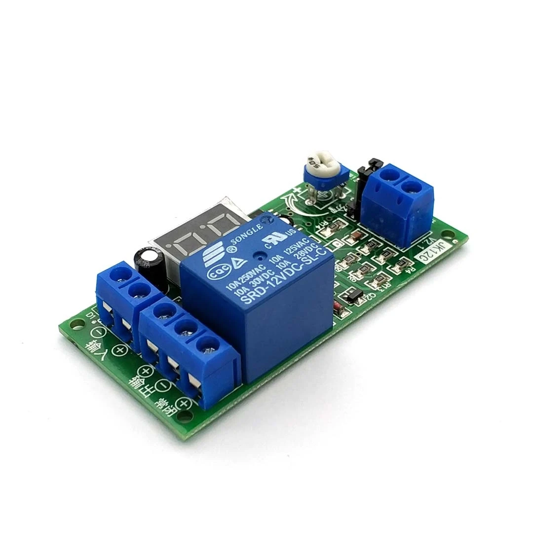 DC12V 1 วินาที-99 นาทีแบบไดนามิกจอแสดงผล LED นับถอยหลัง Trigger Timing TIMER DELAY ปิดรีเลย์โมดูล