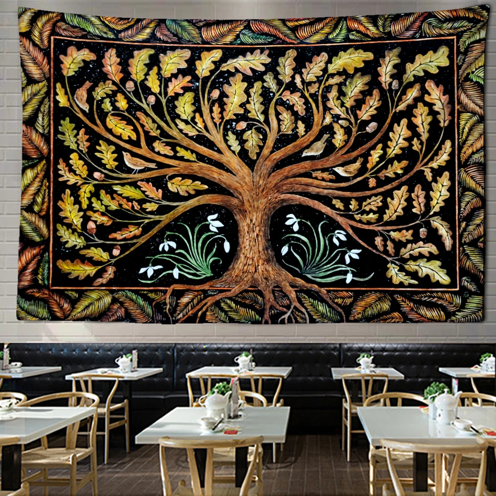 Life Trees Tapestry Wall Hanging Psychedelic Magic TAPIZ Bohemian Hippie Wishing Tree Sofa Cushion Home Decor