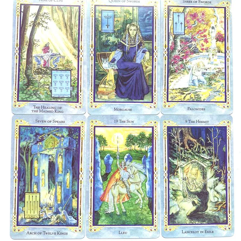 For The Legend Arthurian Tarot Cards English PDF Guidebook A 78 Tarot Deck Board Game Fate Divination for Adult Family  Gift