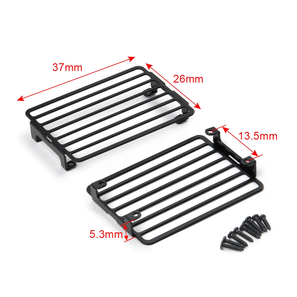 YEAHRUN TRX6 Metal Front Rear Light Cover Protective Shell Tail Light Guards Grille for 1/10 RC Crawler TRX-6 Parts