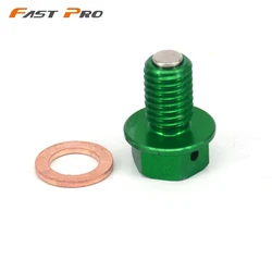 Motorcycle CNC Magnetic Oil Drain Plug Bolt For KAWASAKI KX65 KX85 KX100 KX125 KX250 KX500 KX250F KX450F KLX250 KLX300R