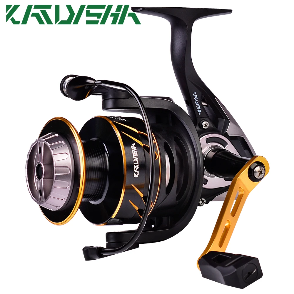 KATYUSHA Spinning Reel 6.6:1 Fishing Reel 11-21KG Max Drag CNC Machine Aluminium Spool Saltwater Reel 2000-6000 Series Sea Pesca