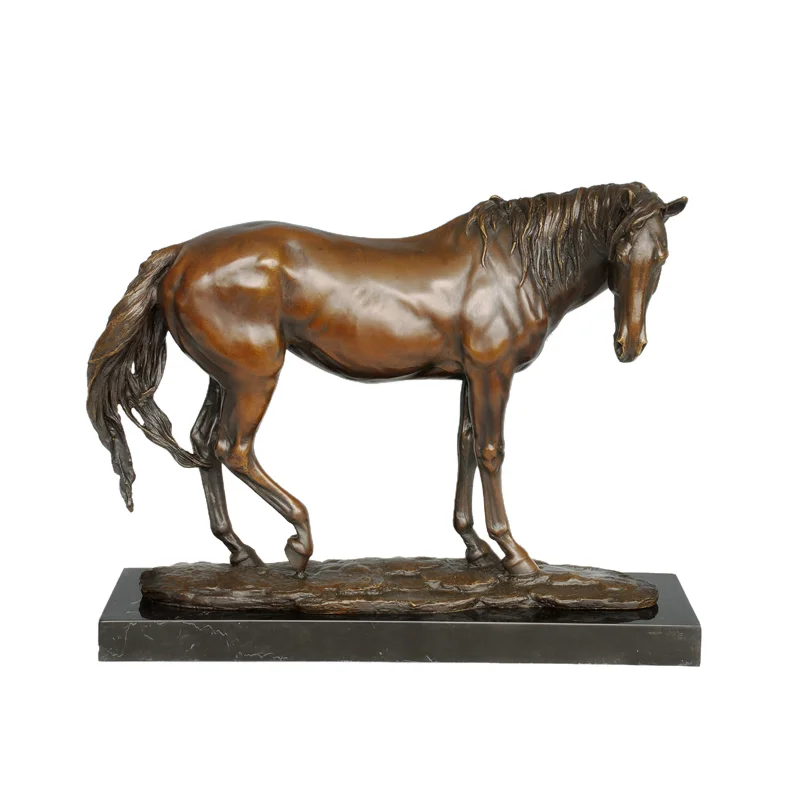 Gorgeous Animal Sculpture Bronze Horse Statue Art Wonderful Office Desktop Decoration Business Gifts