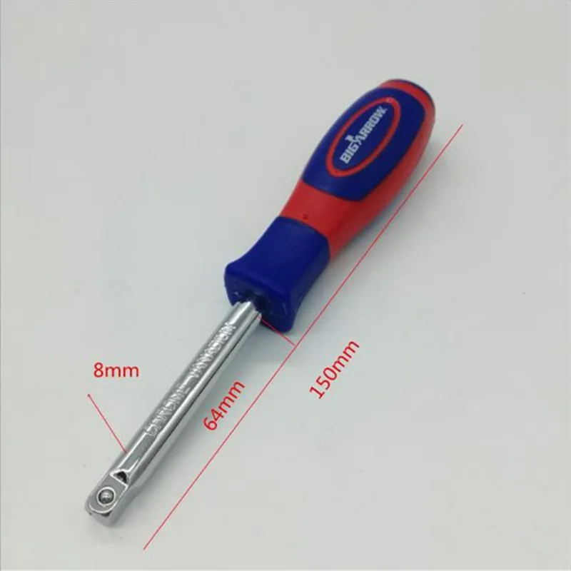 1 Pcs 1/4 6.3MM Dual-Purpose Afterburner Socket Screwdriver Tail Hole Shank Chrome Vanadium Steel Sleeve Hardware Accessories