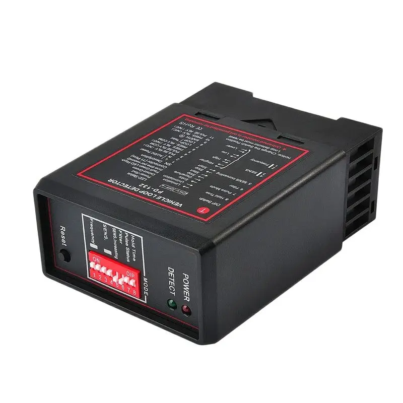 KINJOIN Loop Detector Magnetic Vehicle Loop Detector Single Channel Use For Barrier Sliding Swing Gate