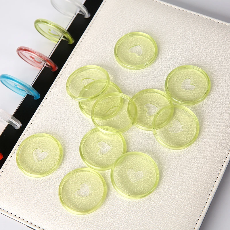 Transparent Disc Buckle Notebook Binding Ring Binds Love Mushroom Hole Hand Book Accessory 35mm Binder  A5 Binder  Binder Ring