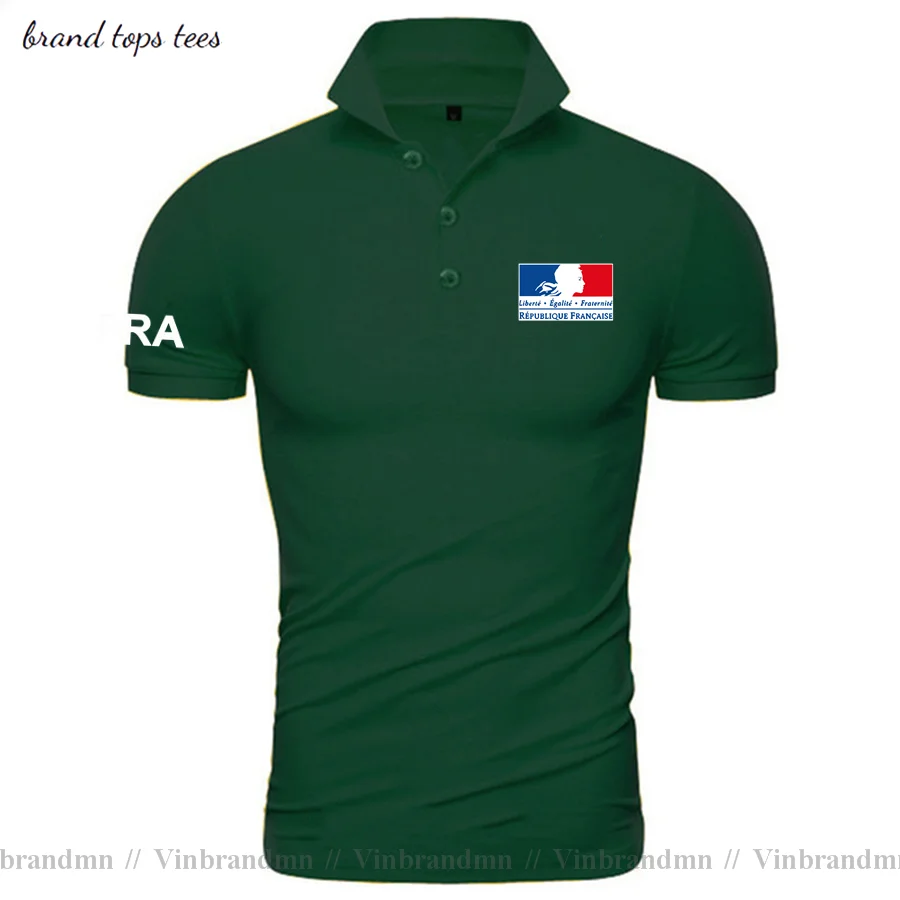 France French Republic FRA FR polo shirts men short sleeve white brands printed for country 2021 cotton nation team casual 20