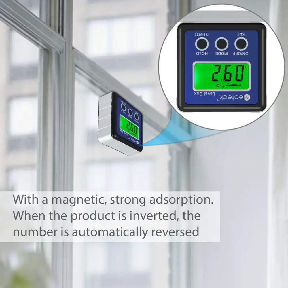 Imagem -04 - Proster-base Magnética Medidor de Ângulo Digital Nível Bevel Box Transferidor Inclinômetro 4x90 Grau Ferramenta de Medição Ip54 Impermeável