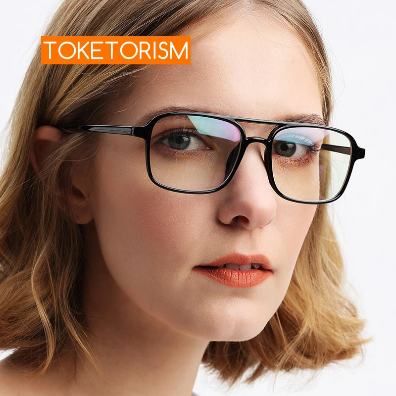Toketorism Vintage Glasses Woman Man Retro Eyeglasses Lightweight Optical Frame 0342