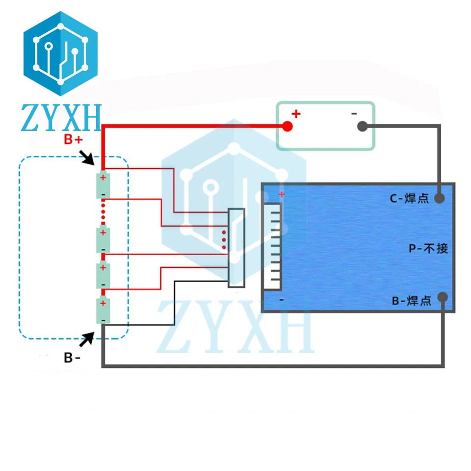 BMS 13S 20A 40A 48V 18650 bateria litowa Balancer płyta ładowania wspólny Port zabezpieczenie przed zwarciem z kablem do e-bike