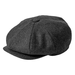 Jangoul Newsboy Caps Men Flat Cap Wool Blend Driving Hat Beret Male Herringbone Baker Boy Ivy Hats