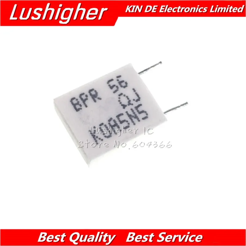 

100pcs BPR56 5W 0.001 0.1 0.15 0.22 0.25 0.33 0.5 Ohm Non-inductive Ceramic Cement Resistor 0.1R 0.15R 0.22R 0.25R 0.33R 0.5R