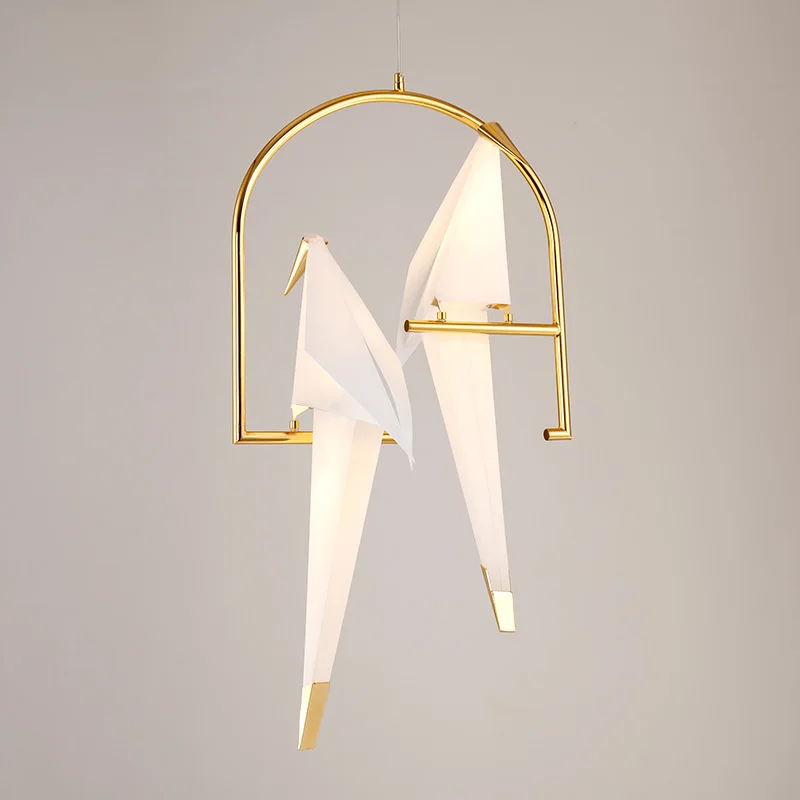 

Nordic Creative and Simple Thousand Paper Crane Hanging Light Restaurant Bar Lamp Post-modern Individual Bird Hanging Light