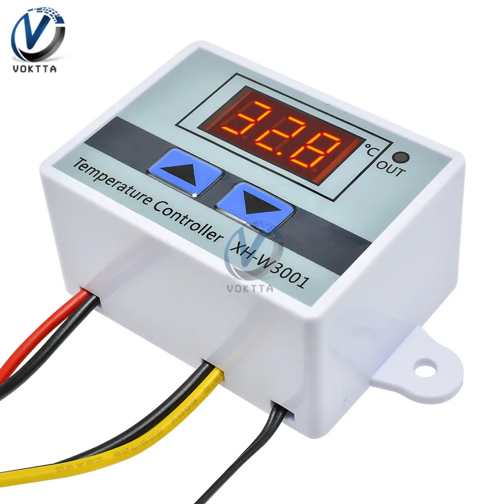 M452 Temperatur Kelembaban Dual Output Controller W3001 W3002 W3003 W3005 LED Digital Display Thermostat Termometer Sensor Probe