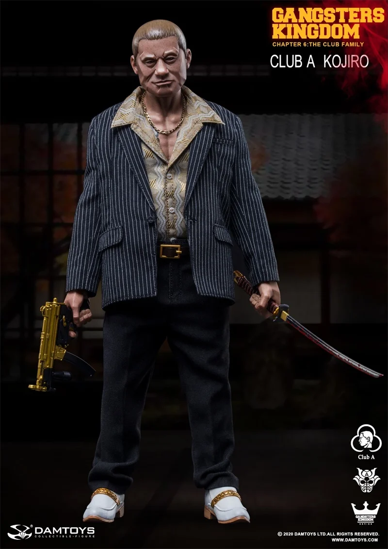 In Stock 1/6th DAMTOYS DAM GK021 Gangster Kingdom Doll Suit Shirt Top Model A Version For 12inch Male Figures Collection