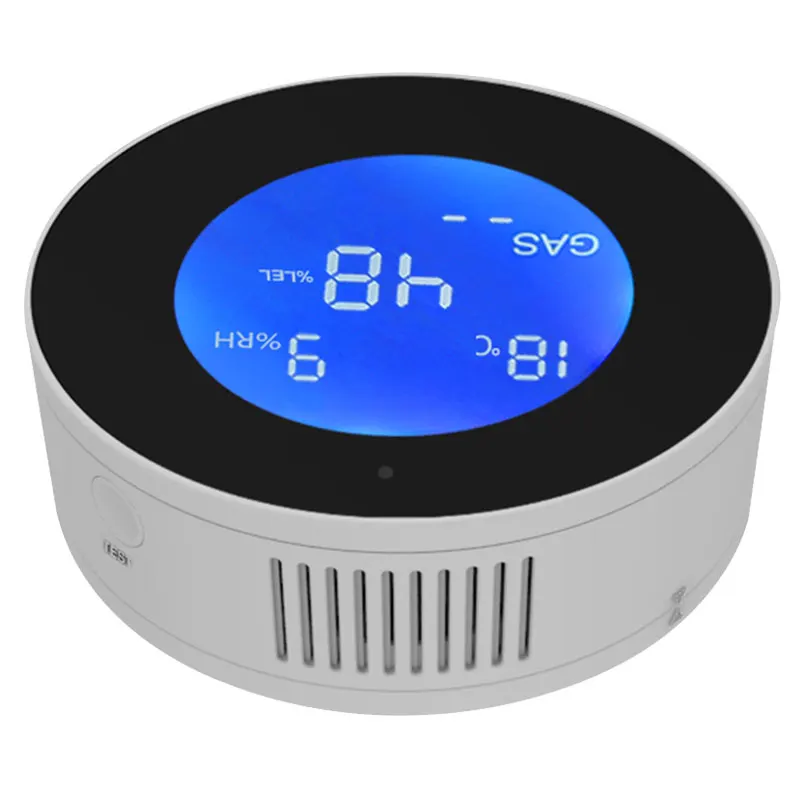 Tuya Smart Natural Gas Sensor App Control With Temperature Display LCD Wifi Connect Home Smart Life Security Alarm Detector
