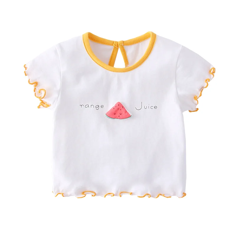 

Summer Toddler Girls Tshirts Newborn Baby Shirts Cotton Quality Children Tops Tees Delicate Kids Clothes