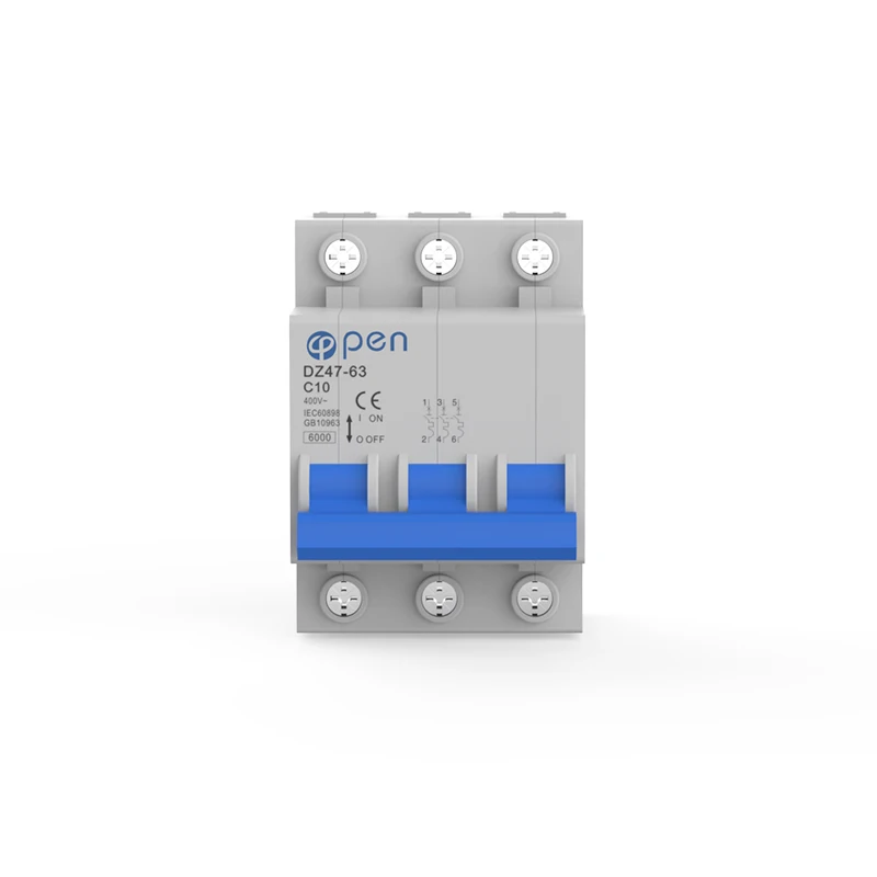 

3P Miniature Circuit Breaker MCB DZ47 C45 Series for Overload and Short Circuit Protection