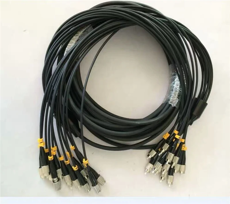 

Waterproof TPU Patch Cord for Outdoor FTTA Jumper 70m, 12 Cores, Waterproof, LC, SC, FC, Multimode Armored Fiber, 6.0mm