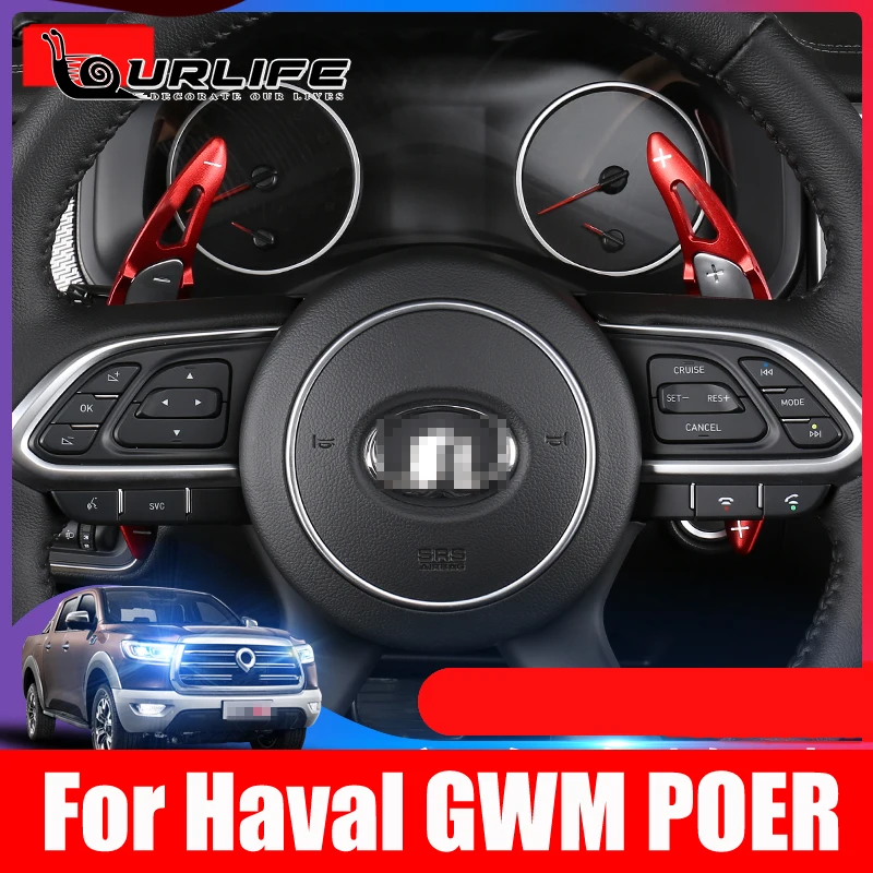 Car Steering Wheel Shift Paddle Cover Extended Paddle Shifter For Great Wall GWM POER Cannon UTE 2020 2021 Haval Accessories