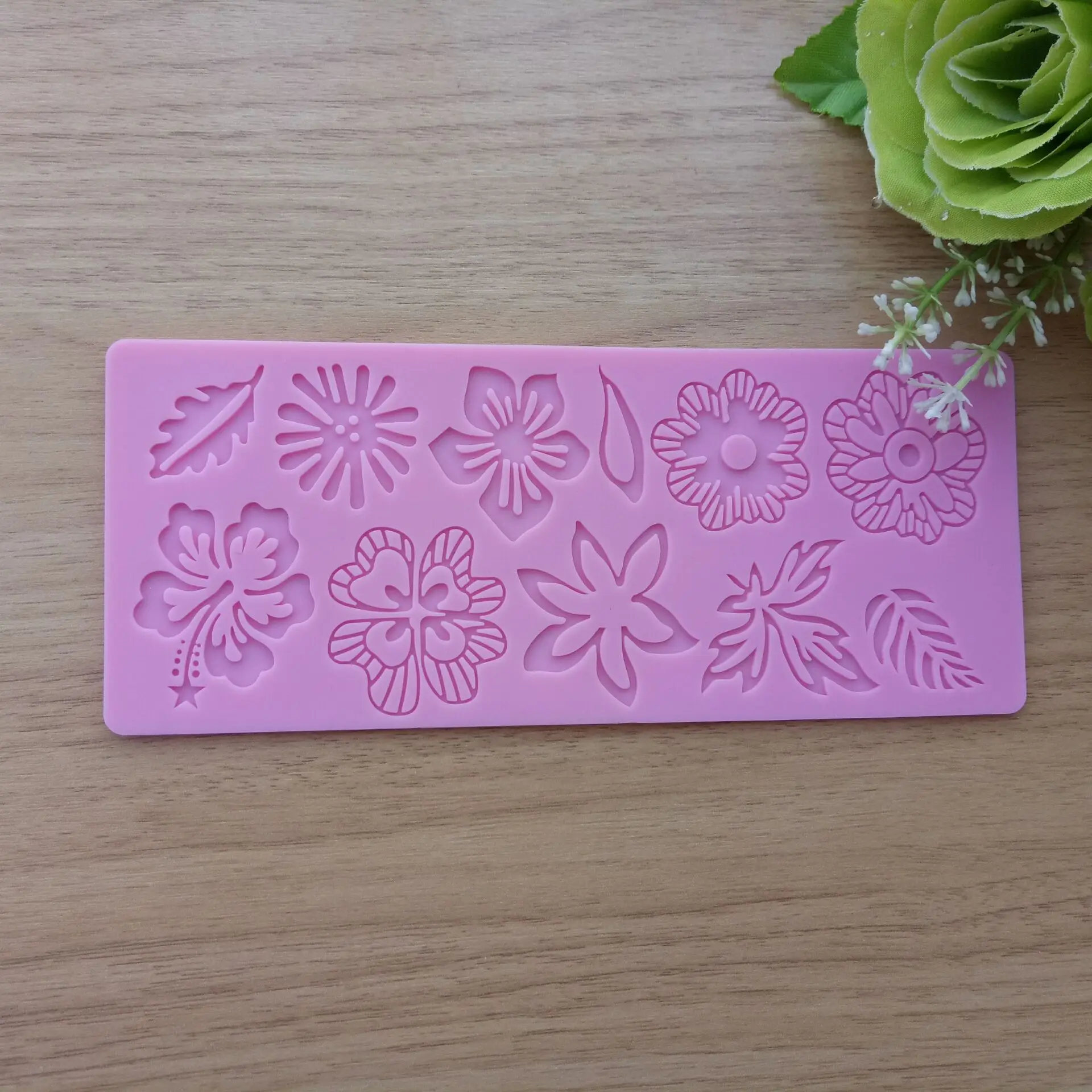 Flower Leaf Lace Mold Cake Mould Silicone Baking Tools Kitchen Accessories Decorations For Cakes Fondant D438